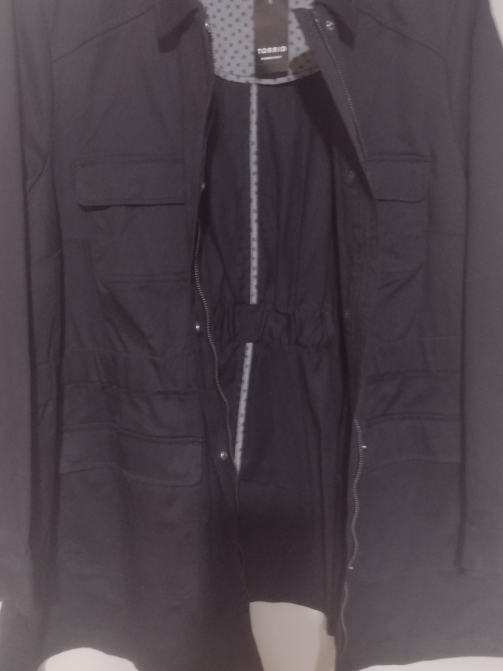 Torrid Black Twill Coat Size 5 NWT - Picture 8 of 13